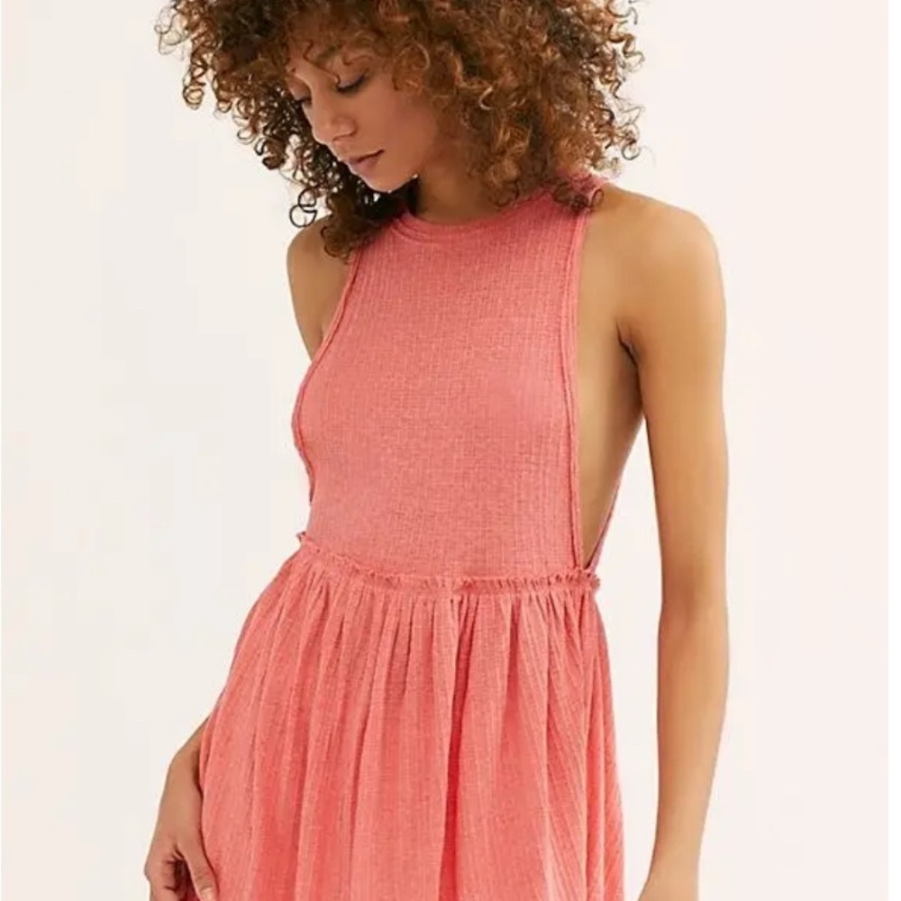Free People Beach lightweight cover up. Salmon color. EUC! Size XS. - Picture 6 of 6